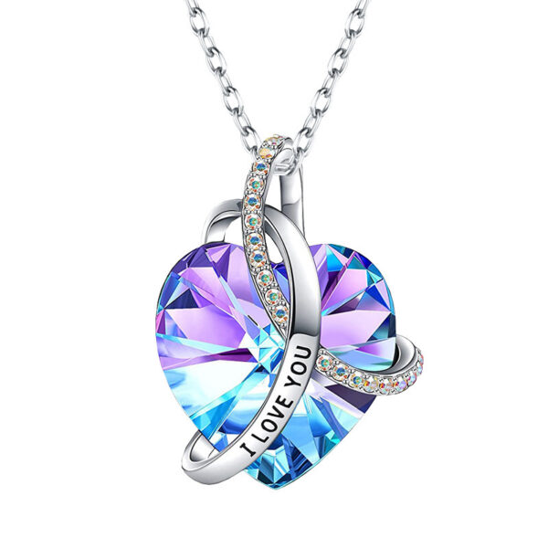 European And American Fashion Love Crystal Necklace - Image 6