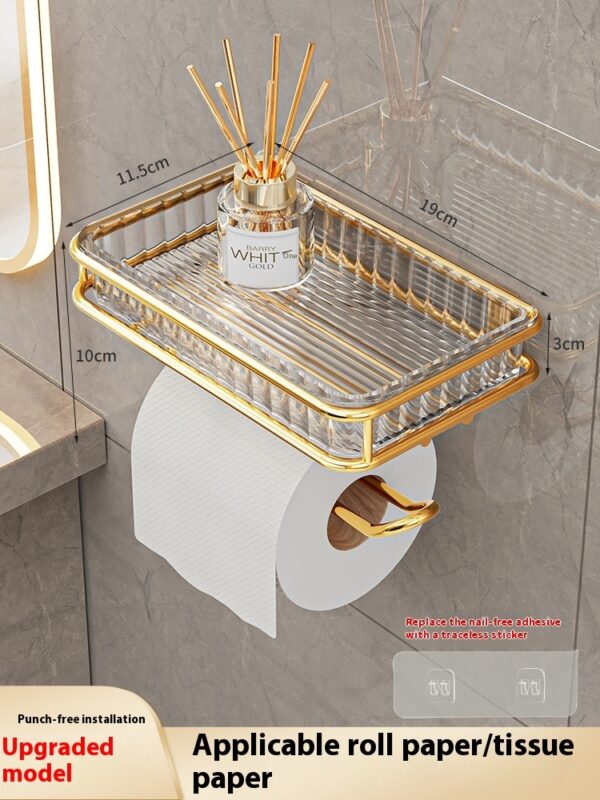 Household Light Luxury Toilet Tissue Storage Rack - Image 7