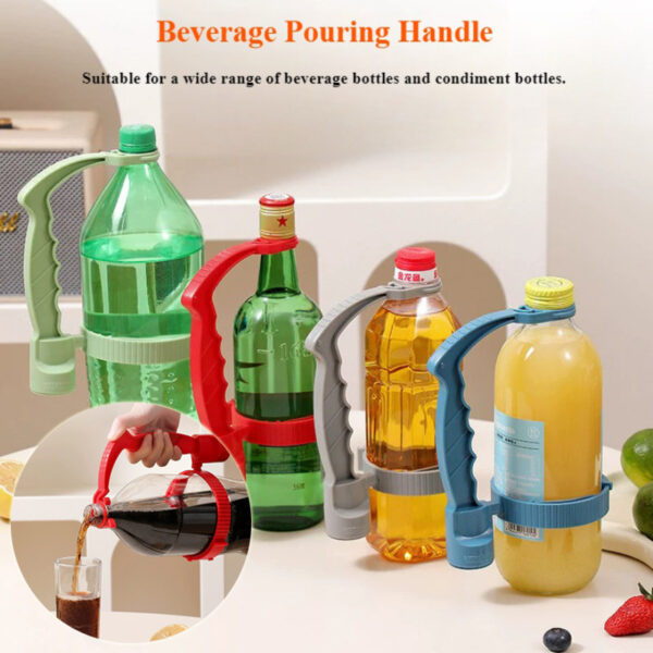 Beverage Bottle Handle Holder Adjustable Pouring Handle Organizer Multi-Use Oil Bottle Handle Holder Kitchen Storage Kitchen Gadgets - Image 3