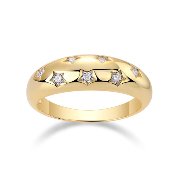 Trendy Diamond Rings, Wedding Rings, Luxury Fashion, Silver Rings Set With Moissanite - Image 4