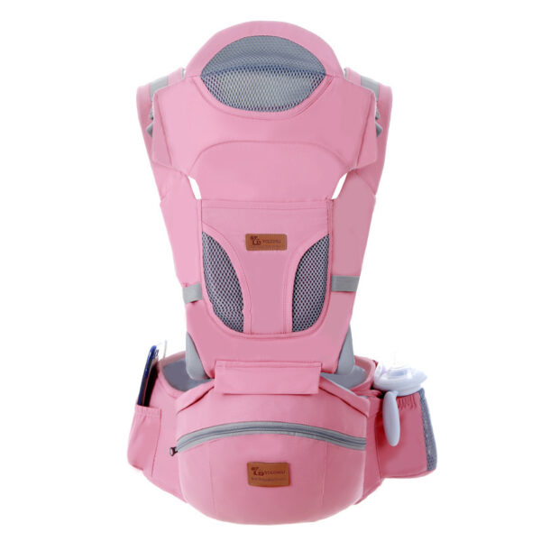 Ergonomic Baby Carrier 0-48M Baby Hipseat Carrier Front Facing Ergonomic Kangaroo Baby Wrap Sling for Baby Travel - Image 9