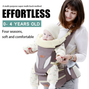 Ergonomic Baby Carrier 0-48M Baby Hipseat Carrier Front Facing Ergonomic Kangaroo Baby Wrap Sling for Baby Travel