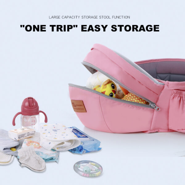 Ergonomic Baby Carrier 0-48M Baby Hipseat Carrier Front Facing Ergonomic Kangaroo Baby Wrap Sling for Baby Travel - Image 10