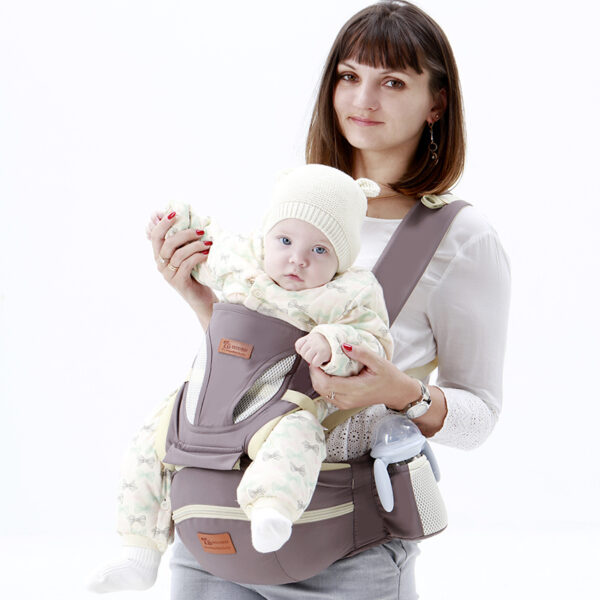 Ergonomic Baby Carrier 0-48M Baby Hipseat Carrier Front Facing Ergonomic Kangaroo Baby Wrap Sling for Baby Travel - Image 5