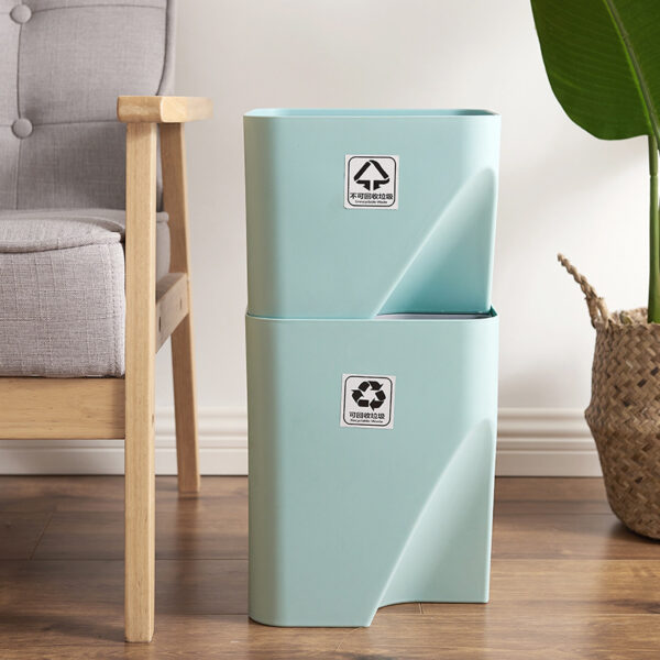 Kitchen Trash Can Recycle Bin Stacked Sorting Trash Bin Household Dry And Wet Separation Waste Bin Rubbish Bin for Bathroom - Image 5