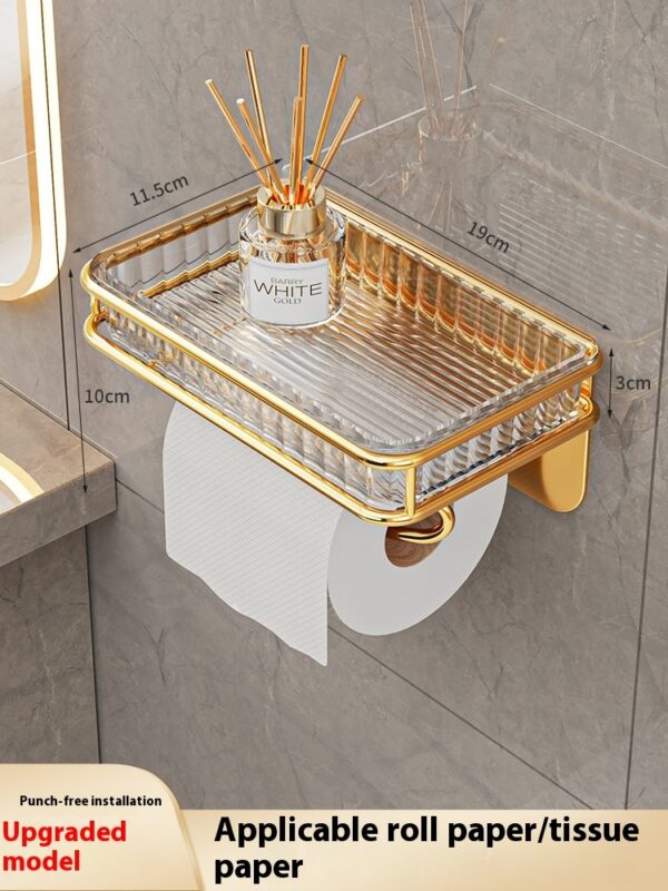 Household Light Luxury Toilet Tissue Storage Rack - Image 5