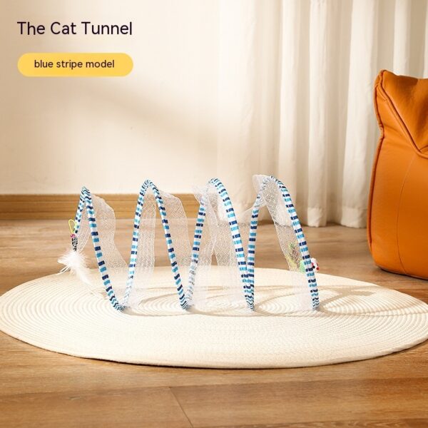 Folded Cat Tunnel S Type Cats Tunnel Spring Toy Mouse Tunnel Cat Outdoor Cat Toys For Kitten Interactive Cat Supplies - Image 8