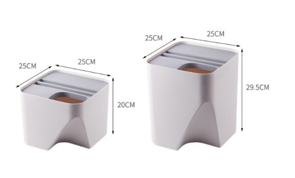 Kitchen Trash Can Recycle Bin Stacked Sorting Trash Bin Household Dry And Wet Separation Waste Bin Rubbish Bin for Bathroom - Image 10