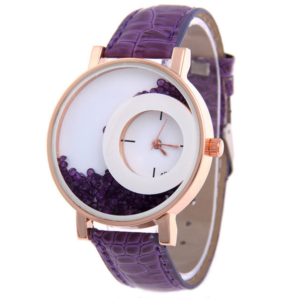 Hot Fashion Quartz Watch for Women – 489 Full Crystal Drilling Design - Image 3