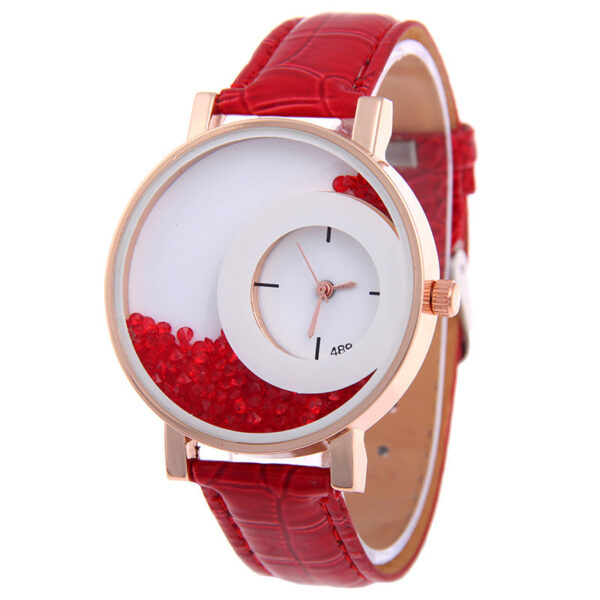 Hot Fashion Quartz Watch for Women – 489 Full Crystal Drilling Design - Image 4