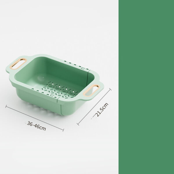 Home Kitchen Double Retractable Drainer Basket - Image 8