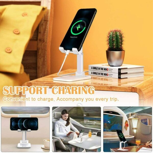 Foldable Desktop Mobile & Tablet Stand – Adjustable Phone Holder - Image 3