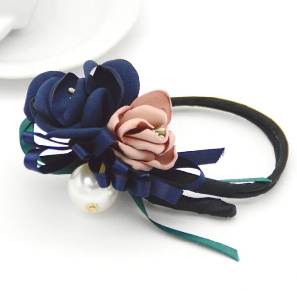 Bun Hair Half Bun Pearl Flower Hair Plate Hair Elastic Korean Styling Headdress Hair Accessories - Image 8