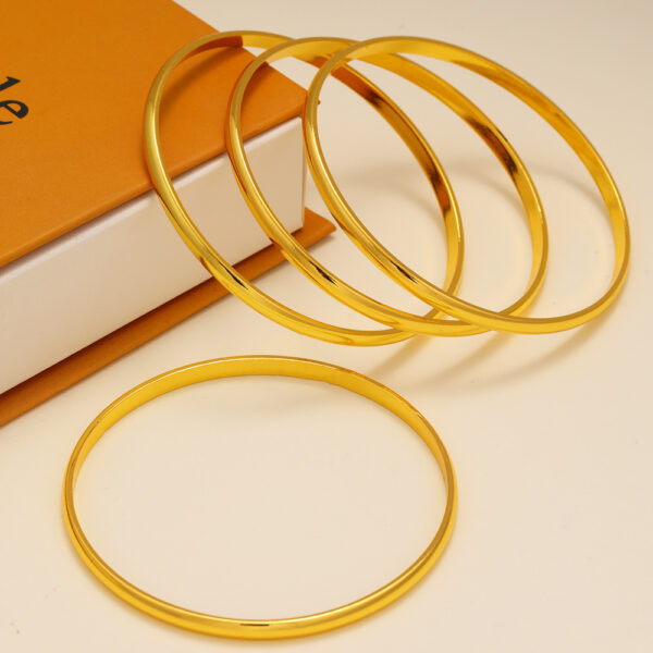 4pcs Minimalist Personalized Elemental Circle Copper Bracelet - Image 2