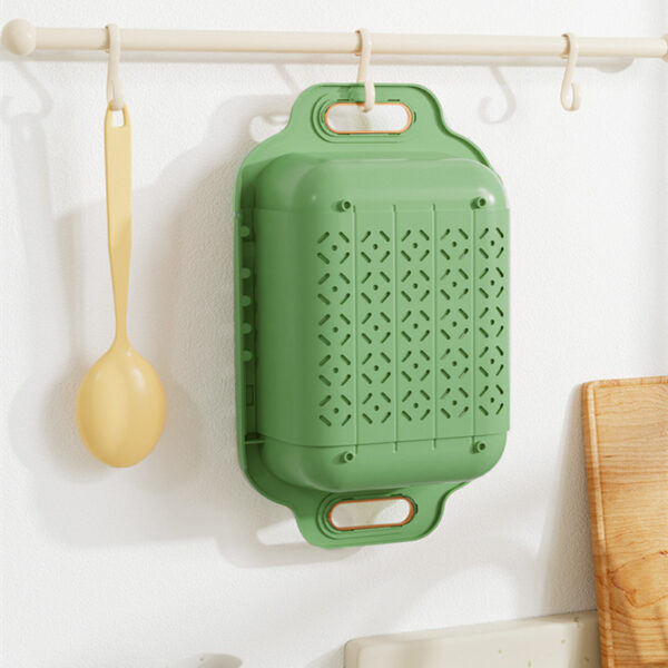 Home Kitchen Double Retractable Drainer Basket - Image 9
