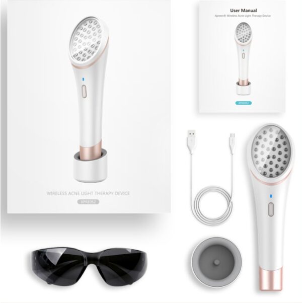 Acne Light Therapy Xpreen Wireless Rechargeable Light Acne Treatment Device Acne Clearing Eraser with Blue Light and Red Light - Image 6