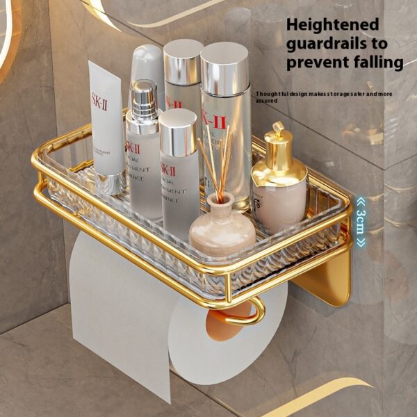 Household Light Luxury Toilet Tissue Storage Rack - Image 3