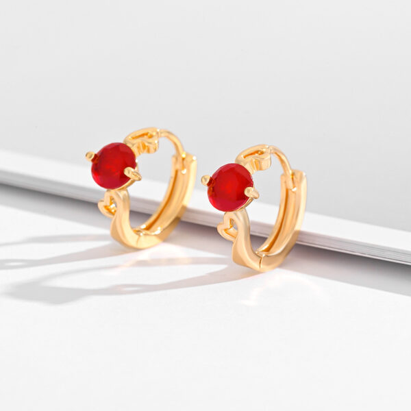 Fashion Multi-style Square Crystal Zircon Ornament Gold Plated Diamond Ear Ring - Image 6