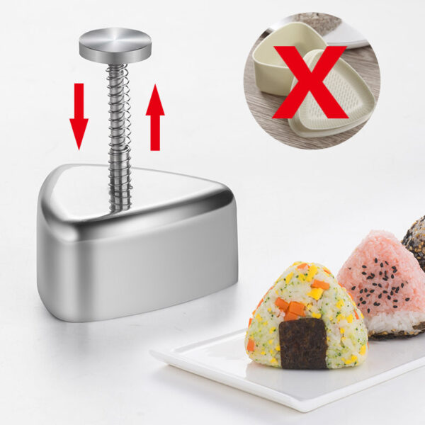 Stainless Steel Rice And Vegetable Roll Mould Japanese Triangle Kitchen Gadgets - Image 3