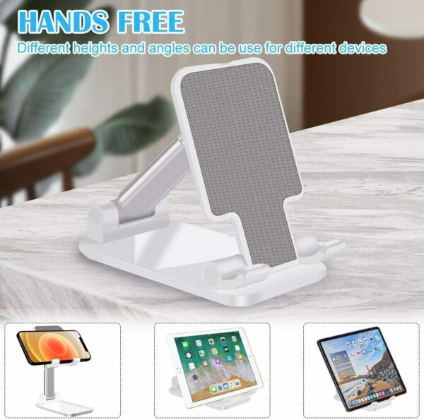 Foldable Desktop Mobile & Tablet Stand – Adjustable Phone Holder - Image 10