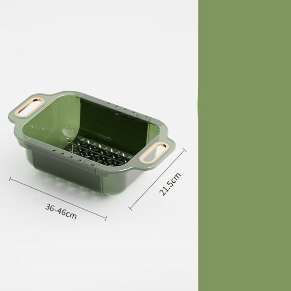 Home Kitchen Double Retractable Drainer Basket - Image 7
