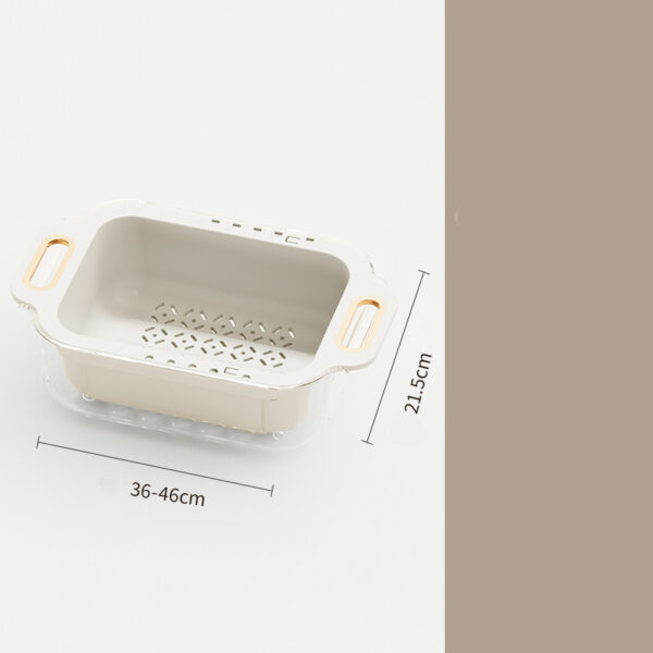 Home Kitchen Double Retractable Drainer Basket - Image 6