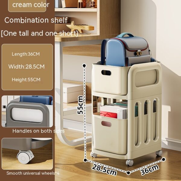 Trolley Movable Wheeled Storage Rack Floor Multi-layer - Image 4