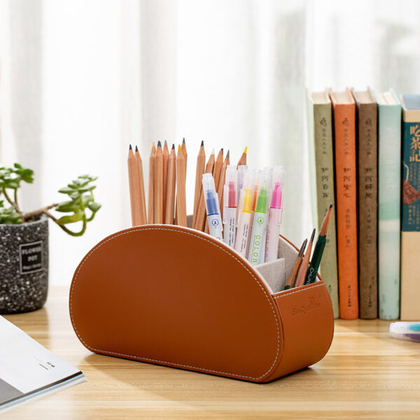 Household Supplies Remote Control Storage Box Of Leather - Image 3