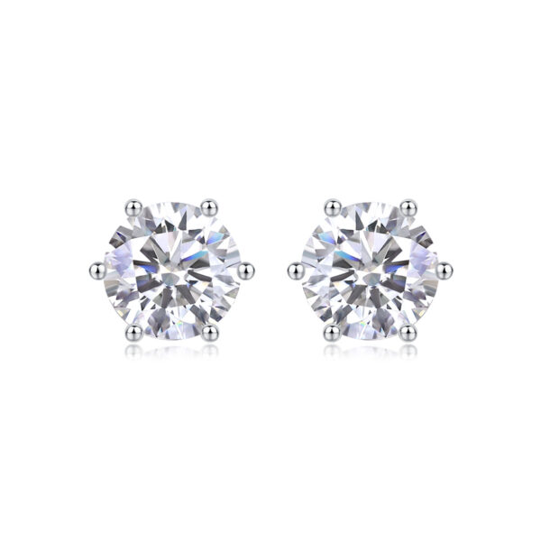 Years Quiet Good Luxury Fashion Diamond Earrings Stud Mosan Diamond Silver Jewelry