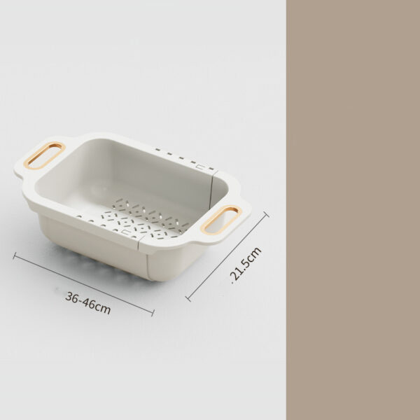 Home Kitchen Double Retractable Drainer Basket - Image 2