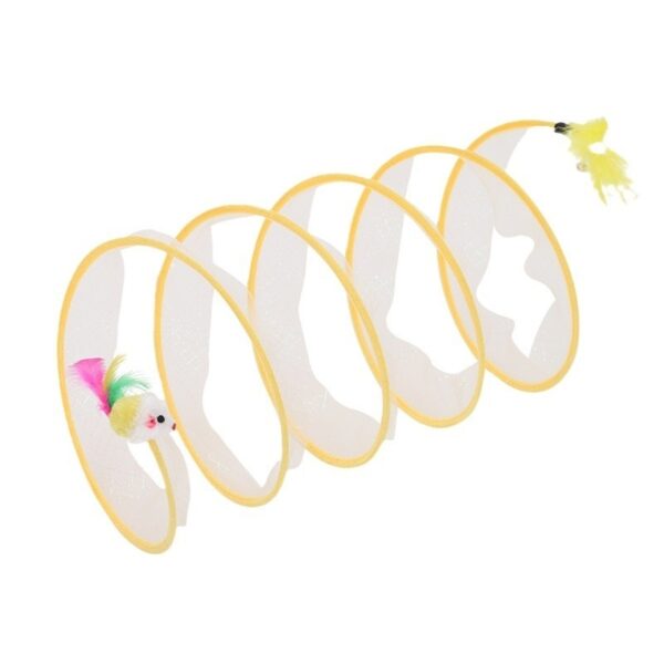 Folded Cat Tunnel S Type Cats Tunnel Spring Toy Mouse Tunnel Cat Outdoor Cat Toys For Kitten Interactive Cat Supplies - Image 7