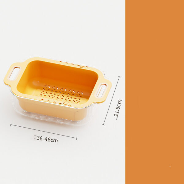 Home Kitchen Double Retractable Drainer Basket - Image 3
