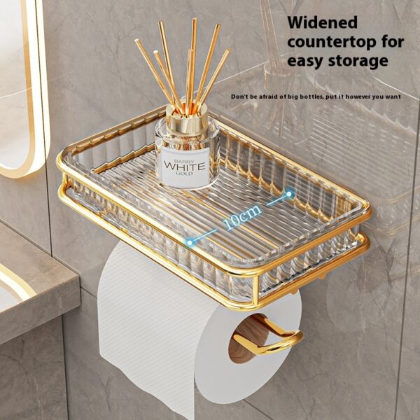 Household Light Luxury Toilet Tissue Storage Rack - Image 2
