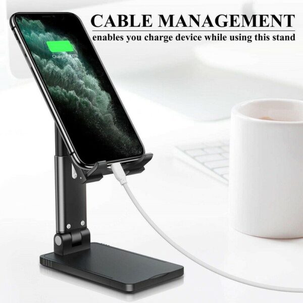 Foldable Desktop Mobile & Tablet Stand – Adjustable Phone Holder - Image 9