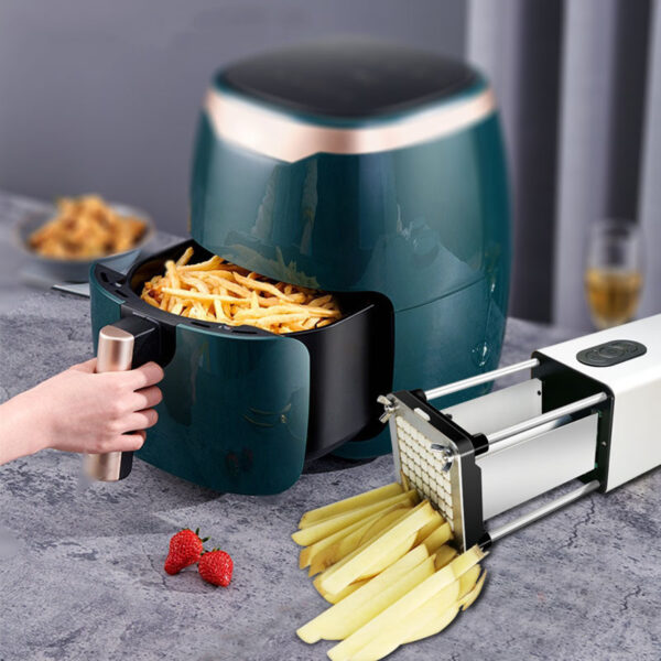 Kitchen Gadget Electric French Fry Cutter With Blades Stainless Steel Vegetable Potato Carrot For Commercial Household - Image 9