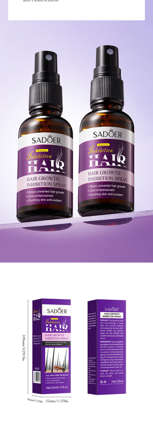 Hair Growth Inhibition Armpit Leg Hair Spray - Image 5