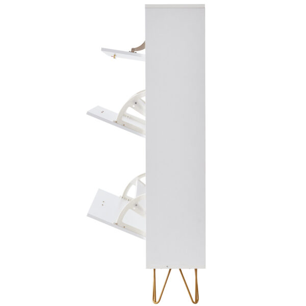 VEVOR Shoe Cabinet With 3 Flip Drawers, Shoe Storage Cabinet For Entryway, Free Standing Shoe Storage Organizer For Heels, Boots, Slippers In Hallway, Living Room - Image 5