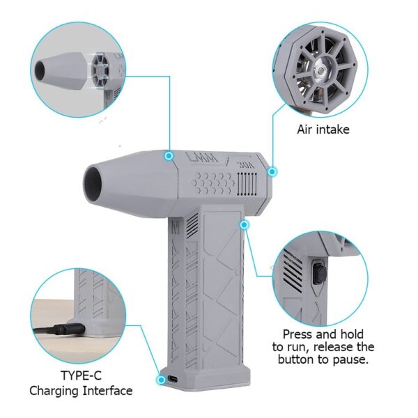 Mini Turbo Violent Fan Dust Blowing Gun - Image 7