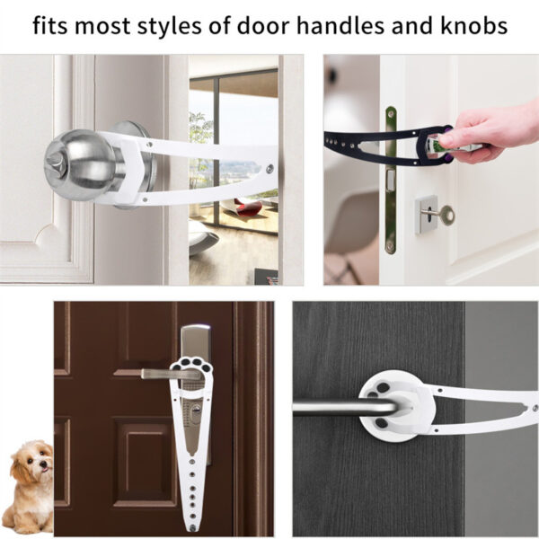 Pet Cat Door Holder Latch Prevents Dogs From Entering Cat Supplies Adjustable Elastic Gate Lock Keep Dog Out Pet Cat Accessories - Image 3