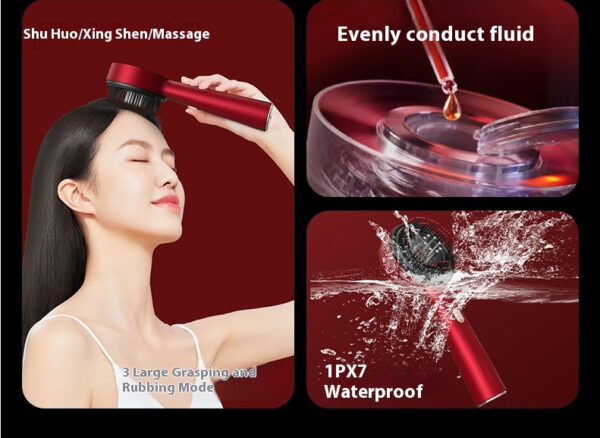 Electric Massage Comb Home Scalp Drain Comb Red Light Anti-slip Hair Care Multi-functional Massage Comb - Image 7